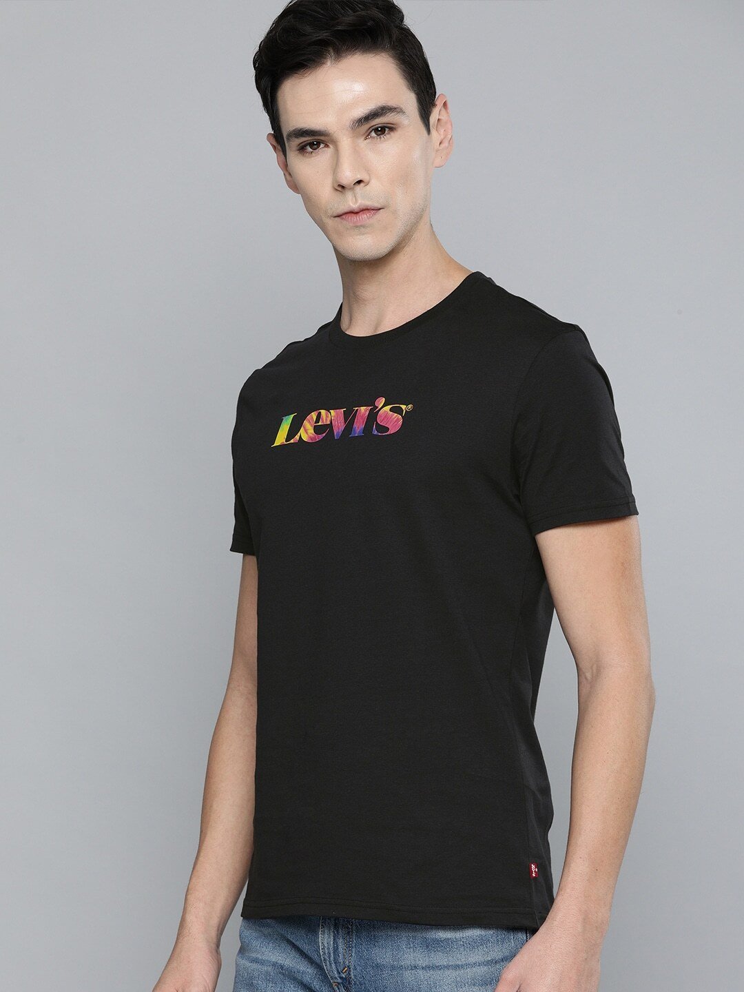 Men Blue Pure Cotton Printed Pure Cotton T-shirt-16960-0618