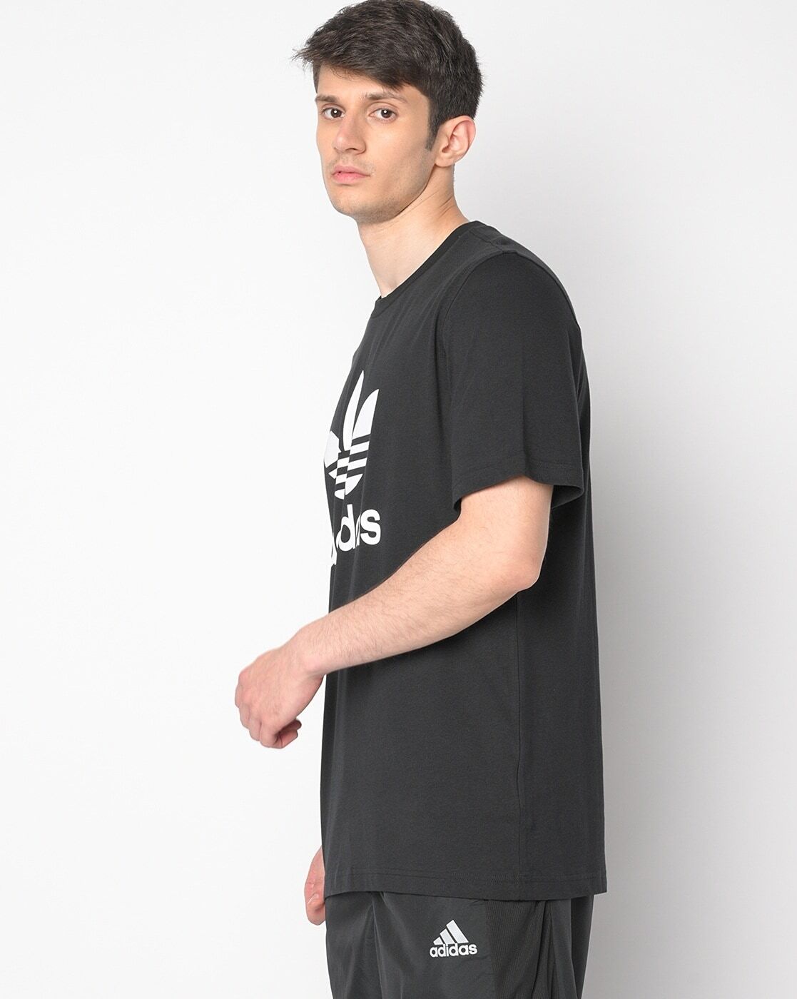 Brand Print Crew-Neck T-shirt-H06642