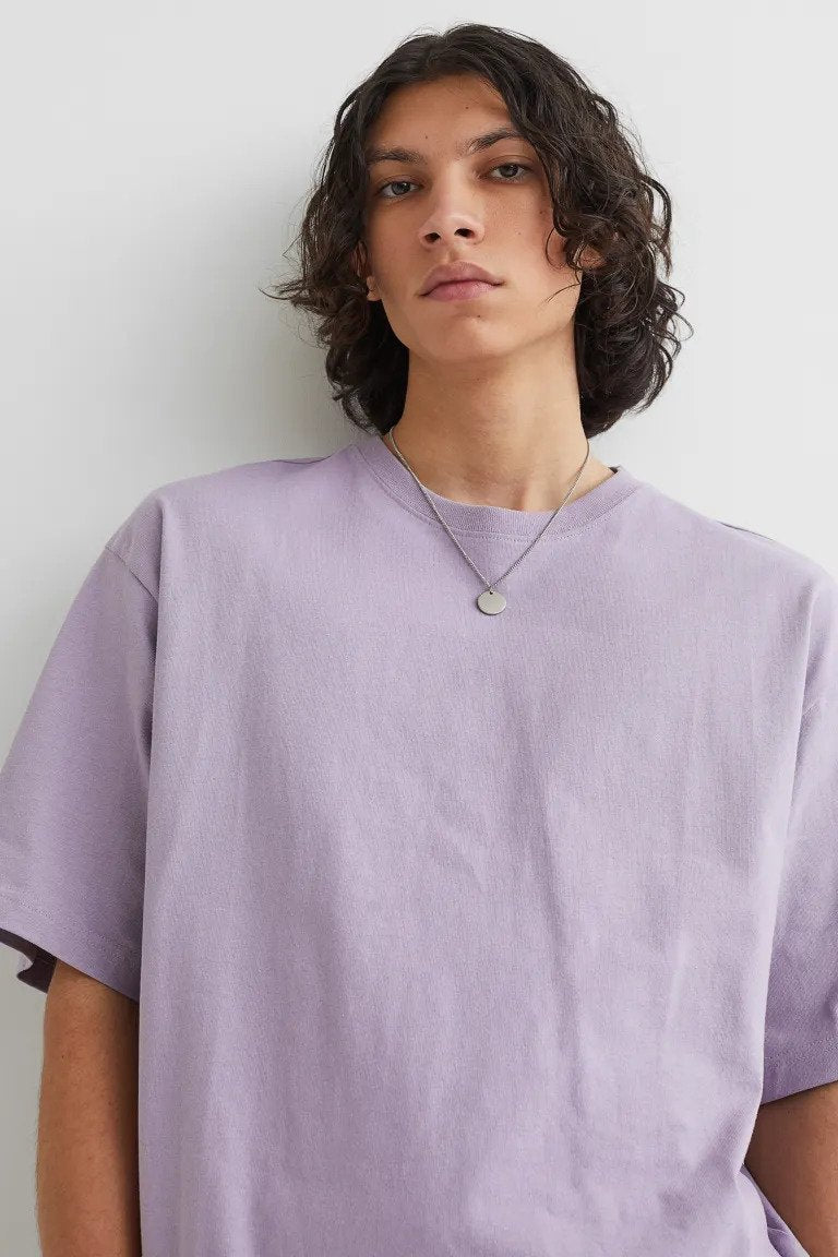 Relaxed Fit T-shirt-Light purple-0608945069