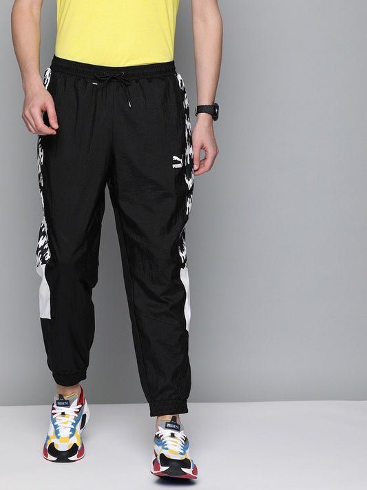Men Black Printed TFS OG AOP Joggers - Discount Store