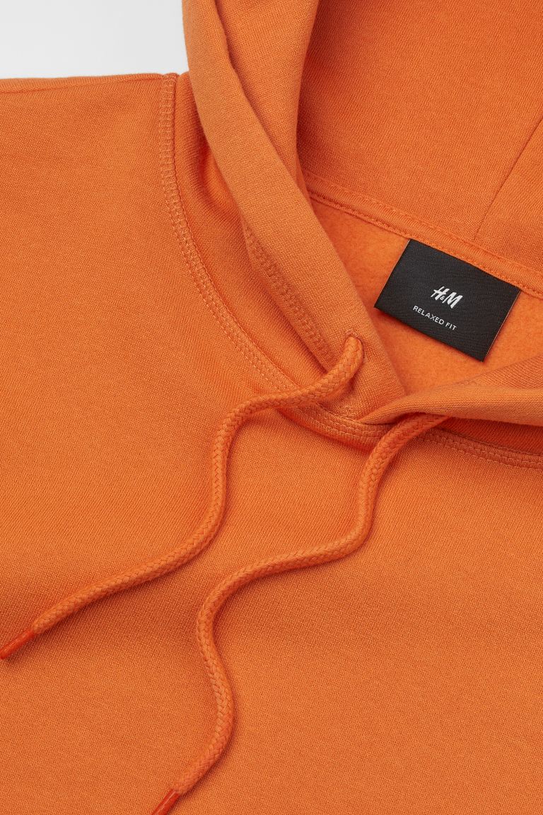 Relaxed Fit Hoodie-Orange-0970819014