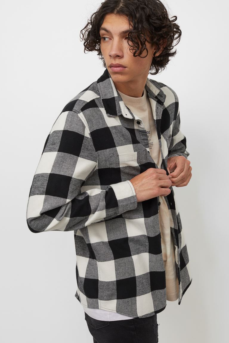 Regular Fit Flannel shirt-0964269002