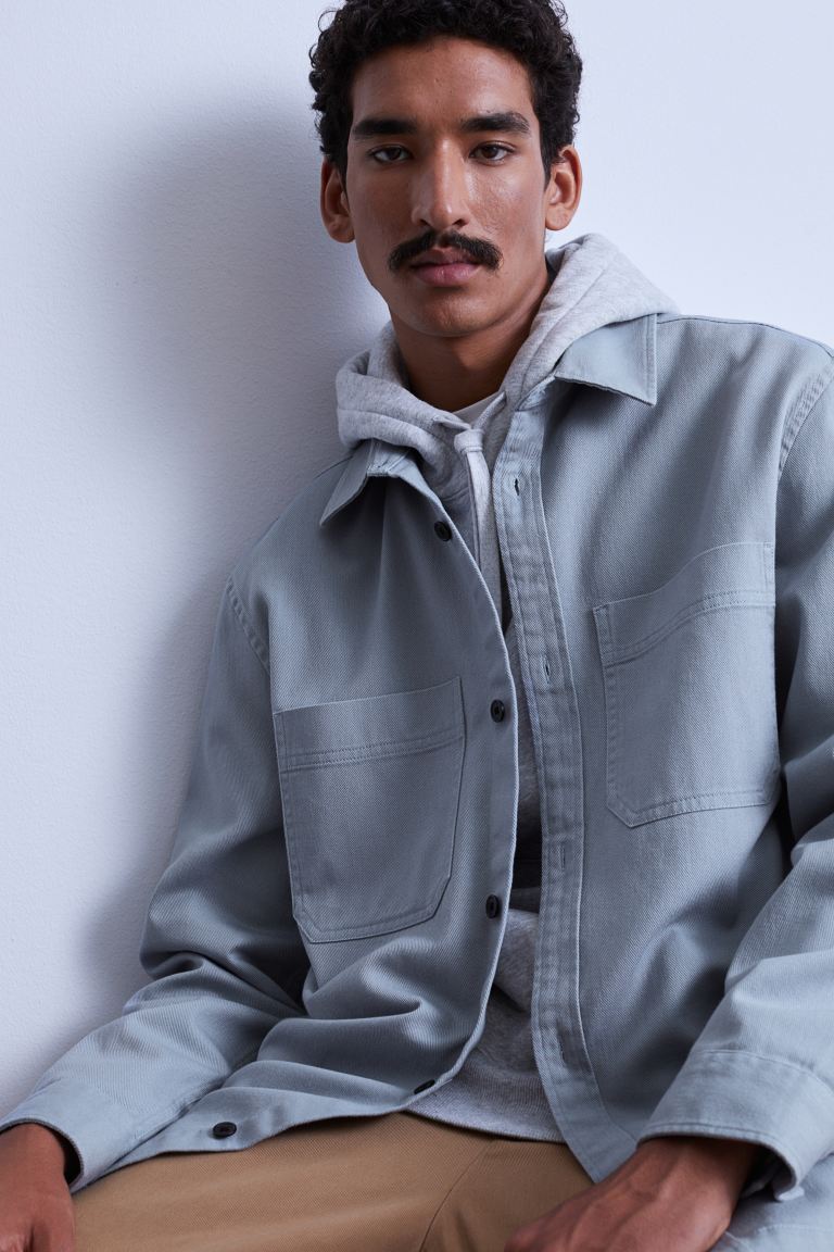 Regular Fit Overshirt-0944940029