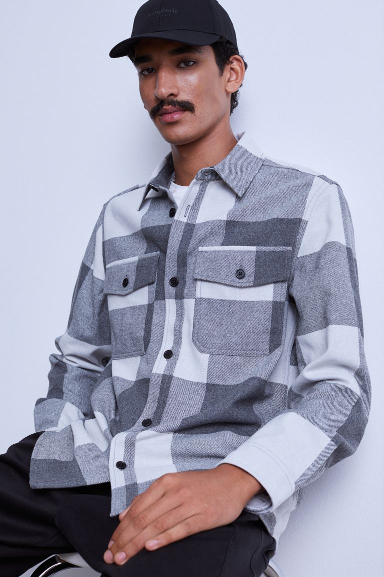 Twill overshirt-0875217034
