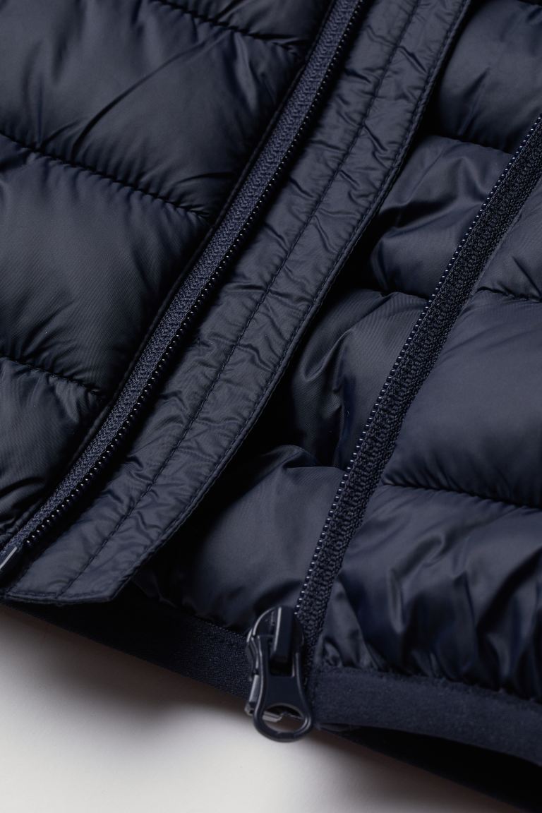 Lightweight puffer jacket-navy blue-0807005010