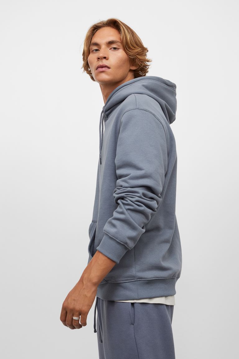 Relaxed Fit Hoodie-Dark grey-0970819012