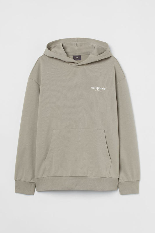 Relaxed Fit Hoodie-Greige/Aeuphorie-1014276001