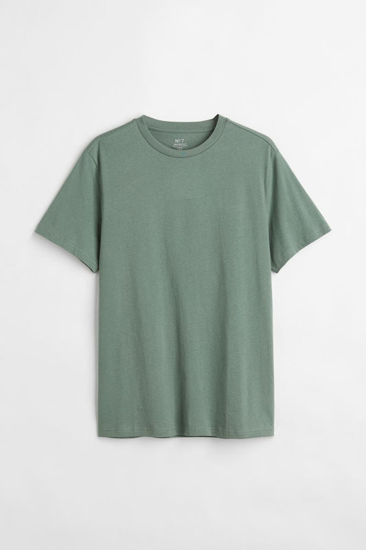 Regular Fit Round-neck T-shirt-green-0685816121