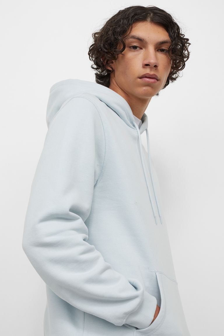 Relaxed Fit Hoodie-Light blue-0970819010