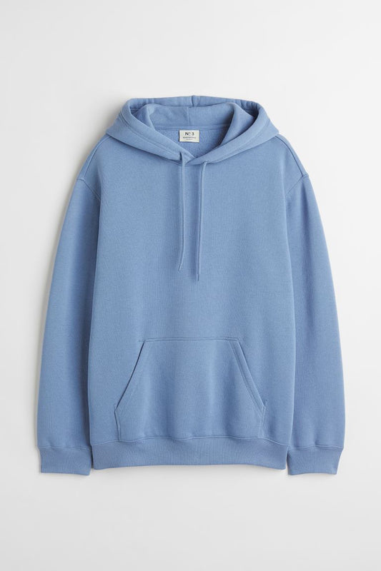 Relaxed Fit Hoodie-blue-0970819025
