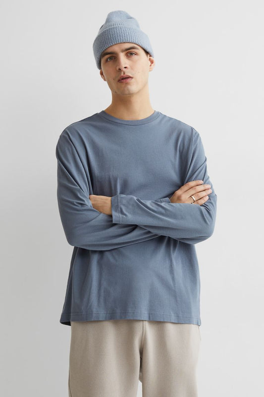 Regular Fit Jersey top-dark grey-1029317004