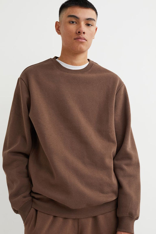 Relaxed Fit Sweatshirt-brown-0970818016