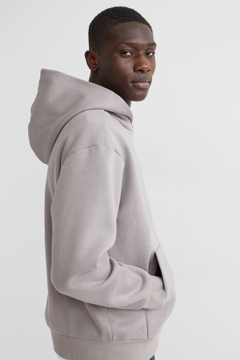 Relaxed Fit Hoodie-Greige/Aeuphorie-0990175006