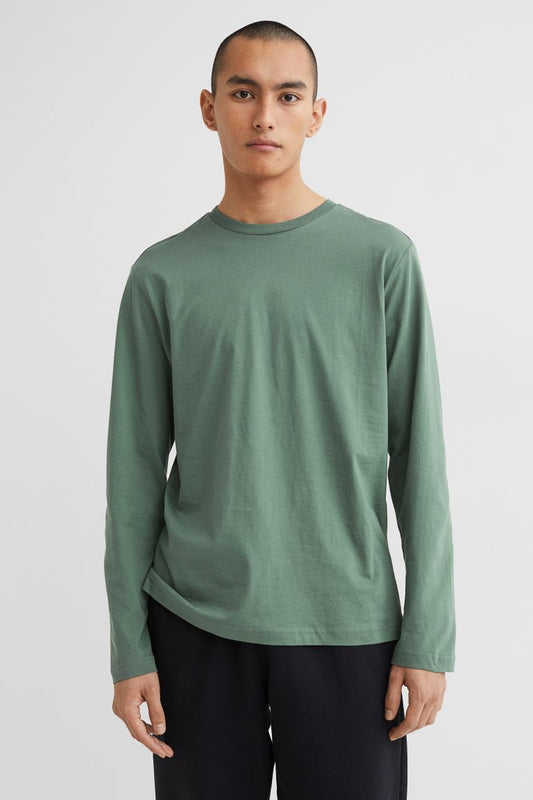 Regular Fit Jersey top-green-1029317006