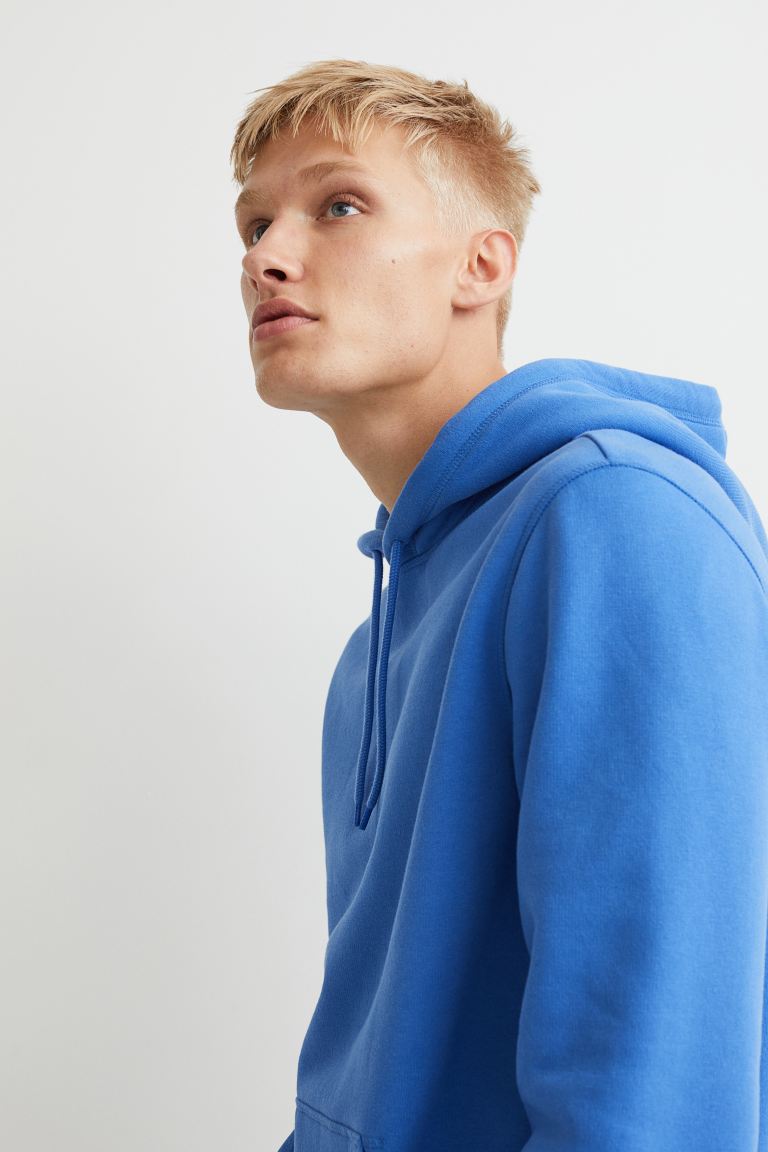 Relaxed Fit Hoodie-Bright blue-0970819011