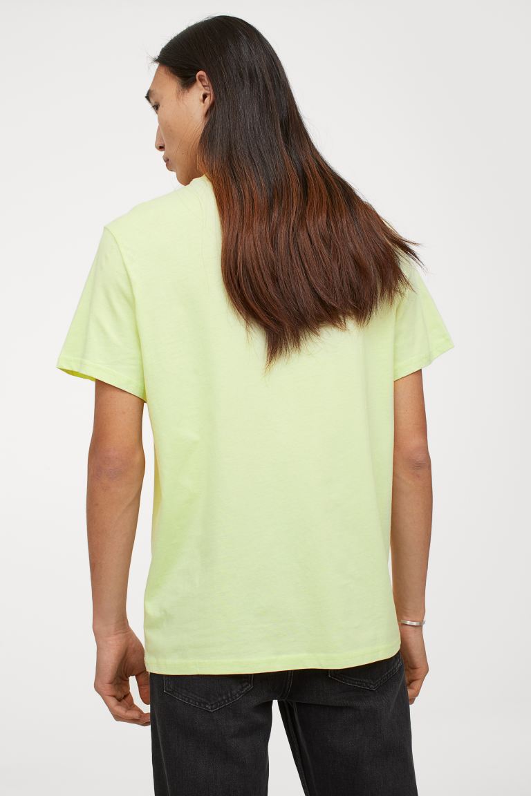 Round-neck T-shirt Regular Fit-Neon green-0685816100