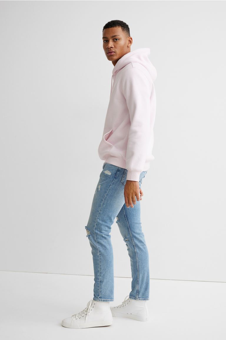 Relaxed Fit Hoodie-light pink-0970819015