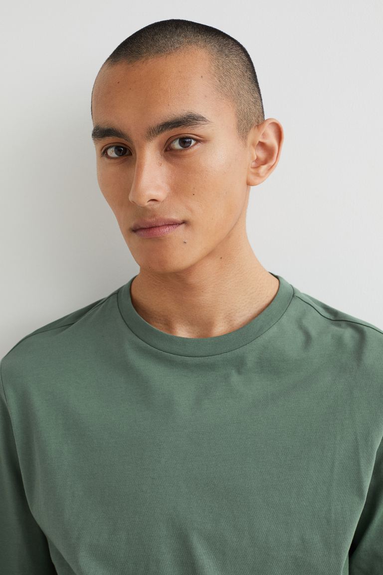 Regular Fit Jersey top-green-1029317006