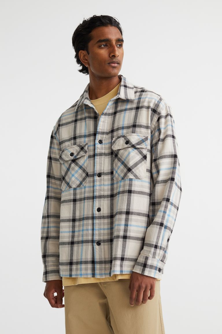 Relaxed Fit Overshirt-1070734003