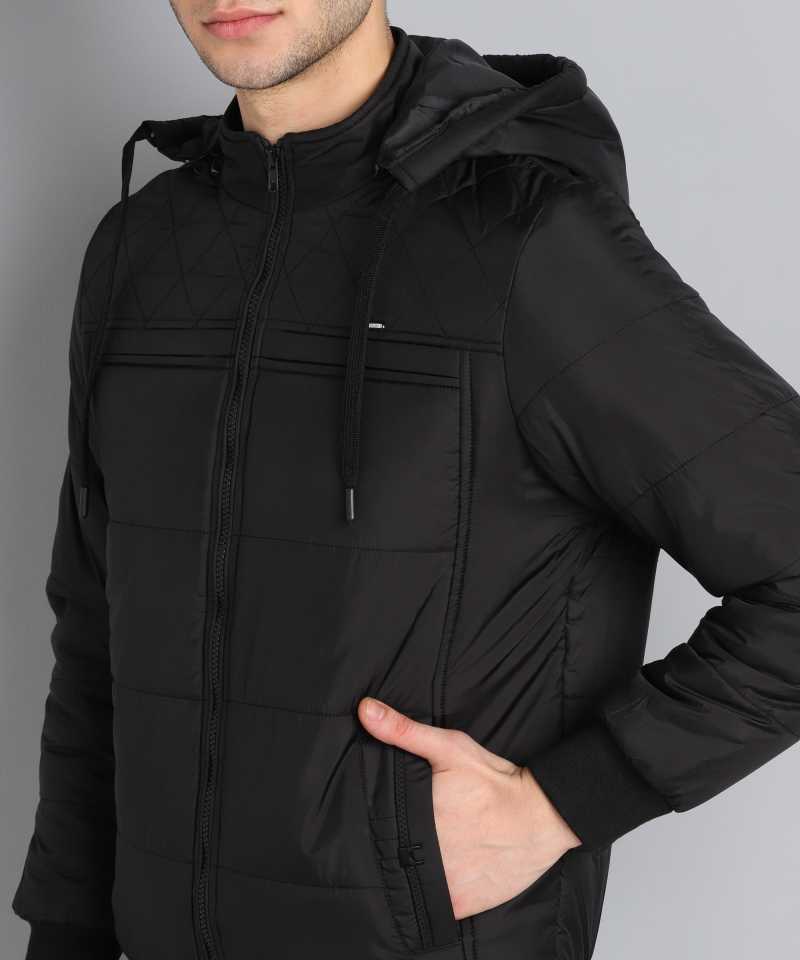 Full Sleeve Solid Men Padded Jacket-12128fk