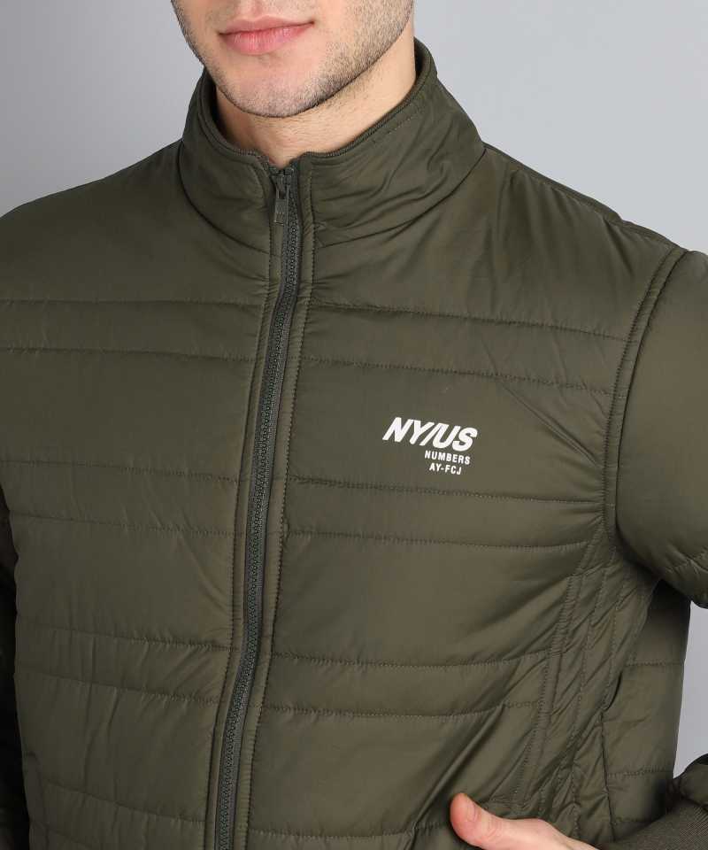 Full Sleeve Solid Men Padded Jacket-545fx