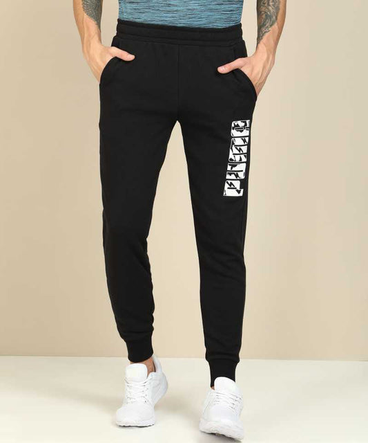Puma Printed Men Black Track Pants-58146401