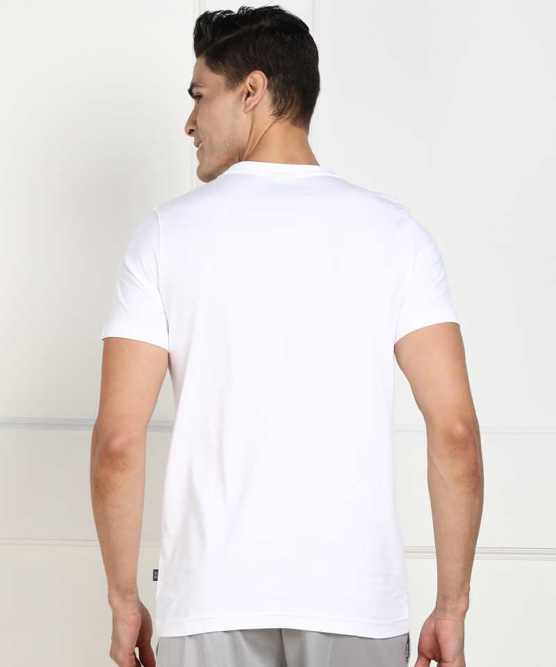Printed Men Round Neck White T-Shirt-84761802