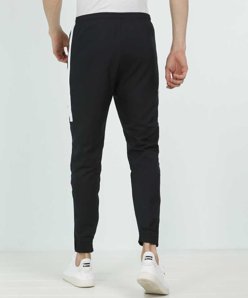 Solid Men Black Track Pants