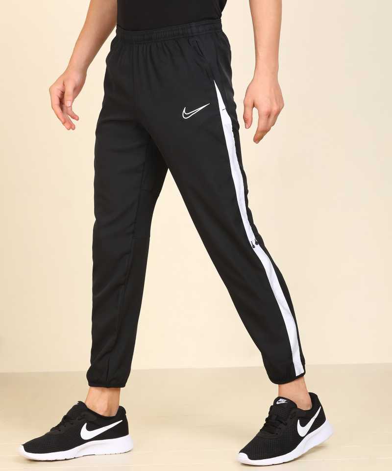 Solid Men Black Track Pants-BQ7349-010