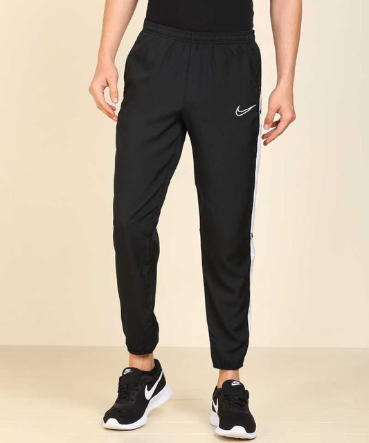 Solid Men Black Track Pants-BQ7349-010