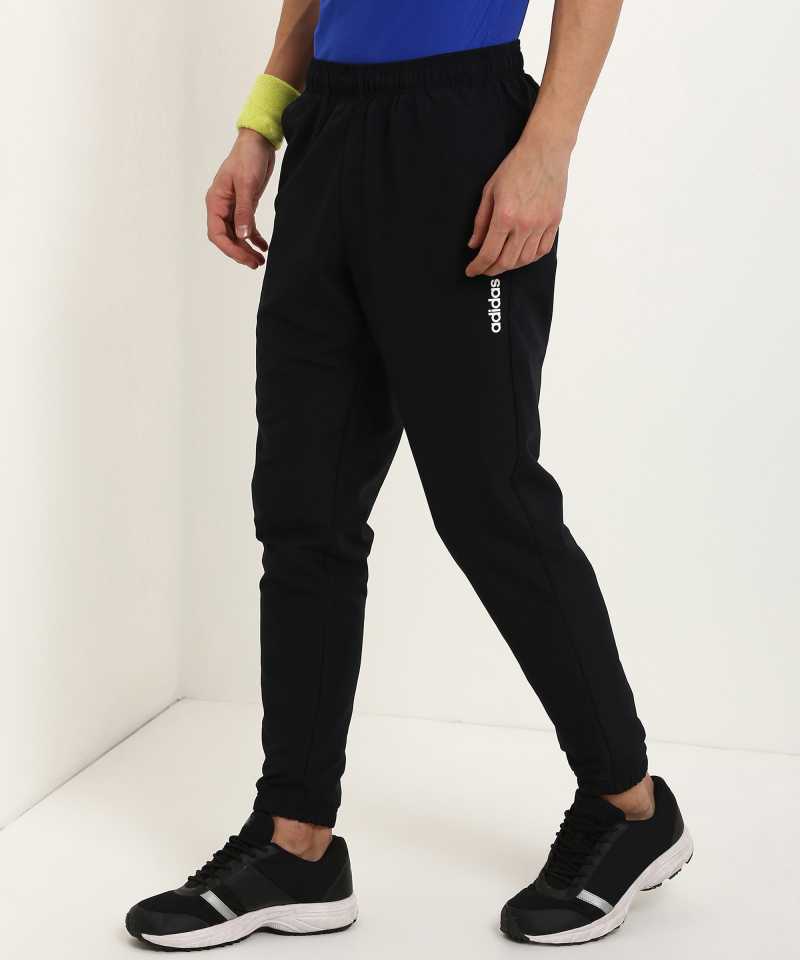 ADIDAS Solid Men Black Track Pants-Dy1571