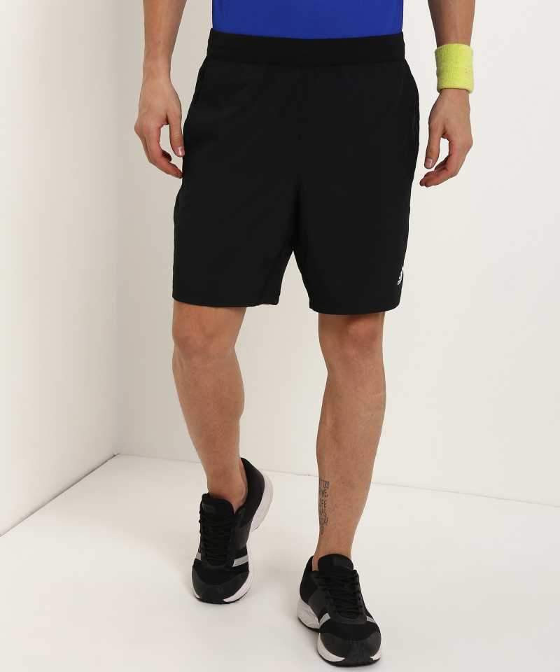 Self Design Men Black Sports Shorts - Discount Store