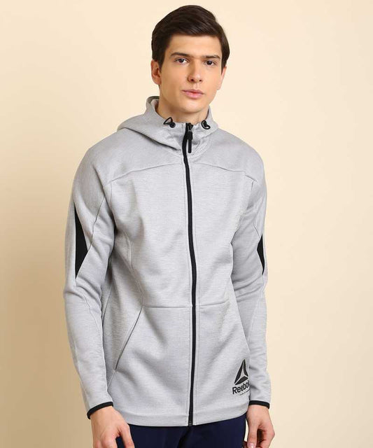 REEBOK Full Sleeve Solid Men Jacket-FI8304