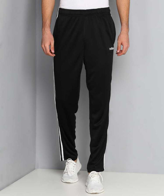 Solid Men Black Track Pants-gc7380
