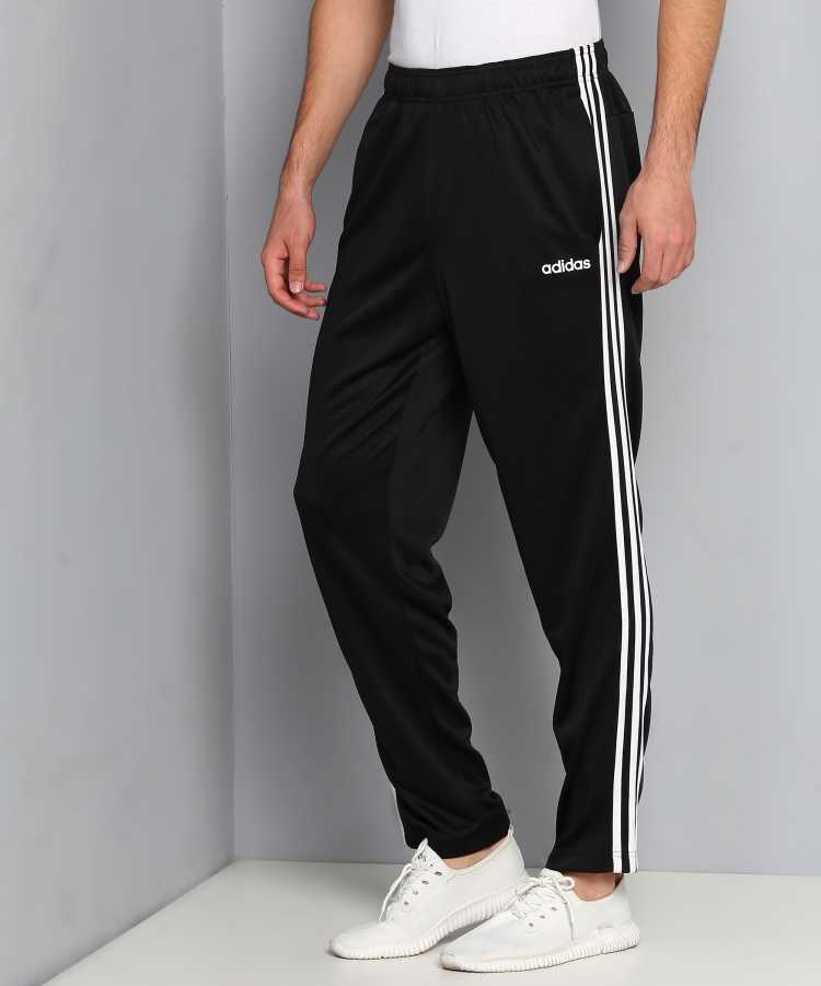 Solid Men Black Track Pants-gc7380