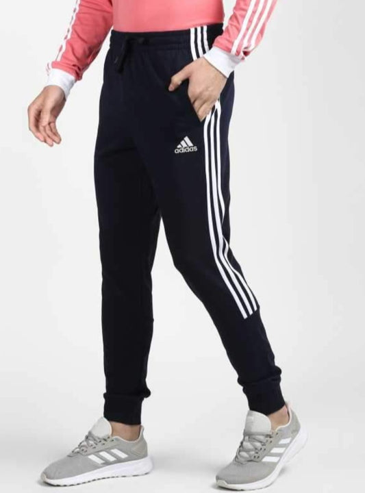 Striped Men Blue Track Pants-Gu5030