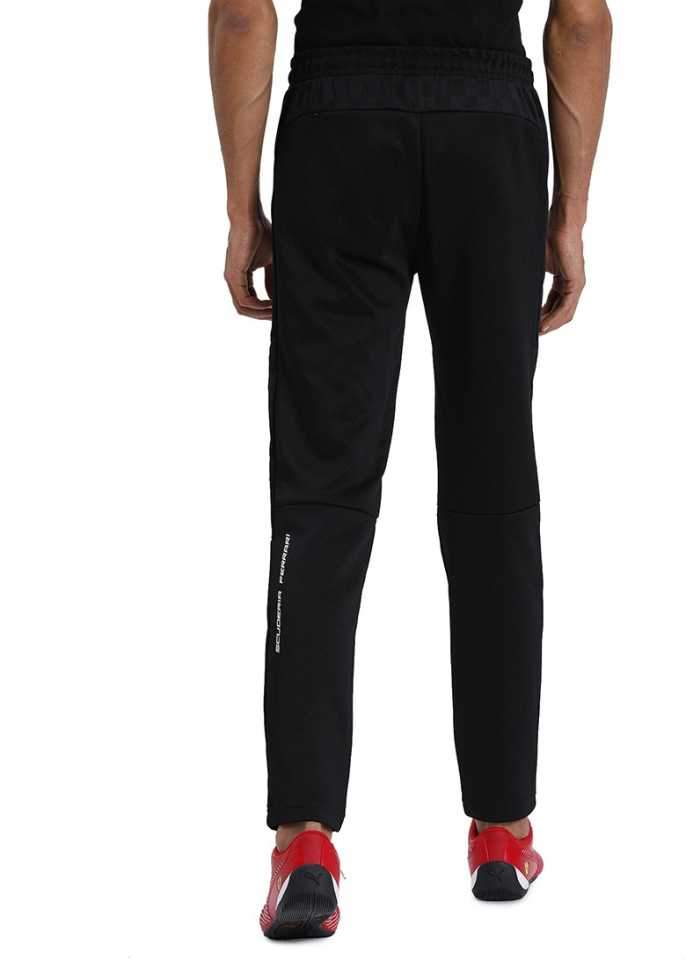 Solid Men Black Track Pants ferrari - Discount Store