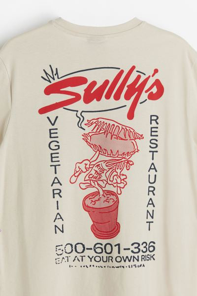 Regular Fit Printed T-shirt -Beige/Sully's -0684021209