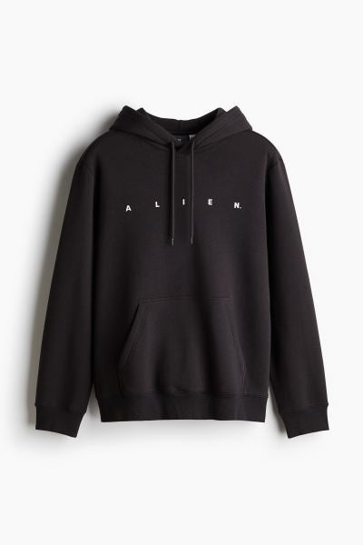 Regular Fit Hoodie -Black/Alien -0846933147