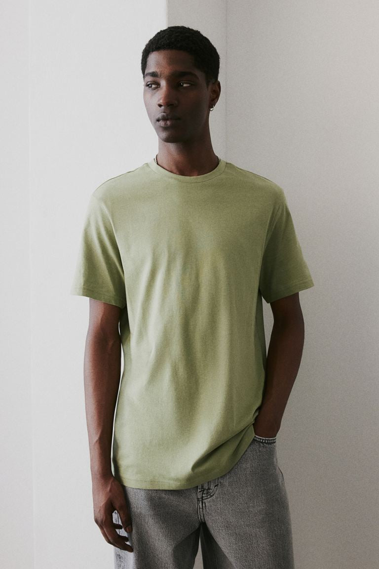 Regular Fit T-shirt -Khaki Green-0685816222