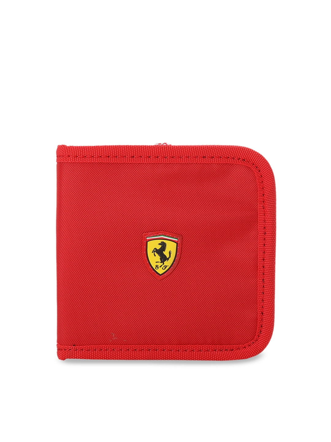 Unisex Red Solid Ferrari Fanwear Zip Around Wallet-05385601