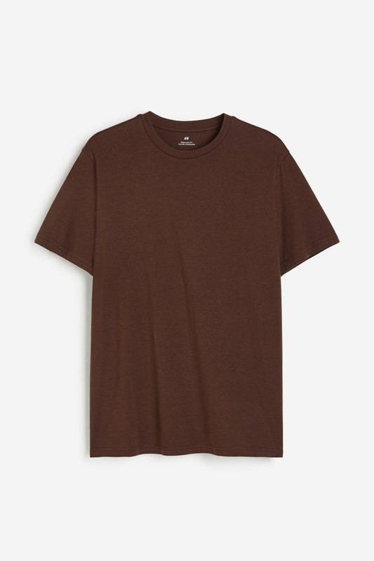 Regular Fit T-shirt -Brown-0685816217