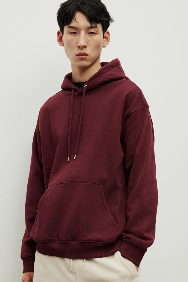 Loose Fit Hoodie -Burgundy -0970819093