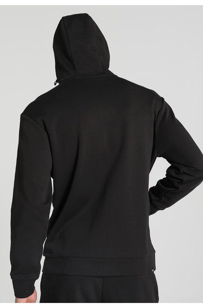 Logo print hooded sweatshirt with zip closure -675889 01