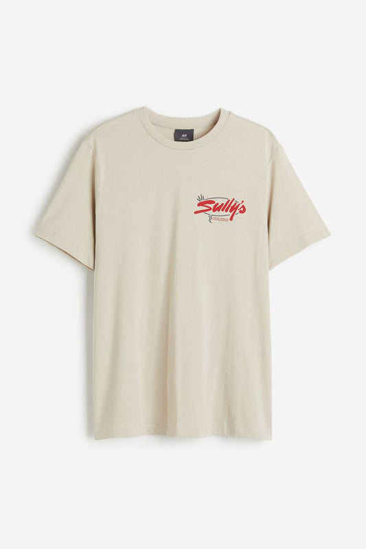 Regular Fit Printed T-shirt -Beige/Sully's -0684021209