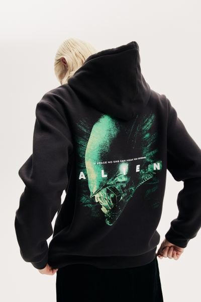 Regular Fit Hoodie -Black/Alien -0846933147