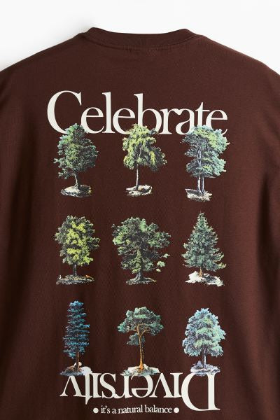 Loose Fit Printed T-shirt -Brown/Celebrate Diversity

-1032522113