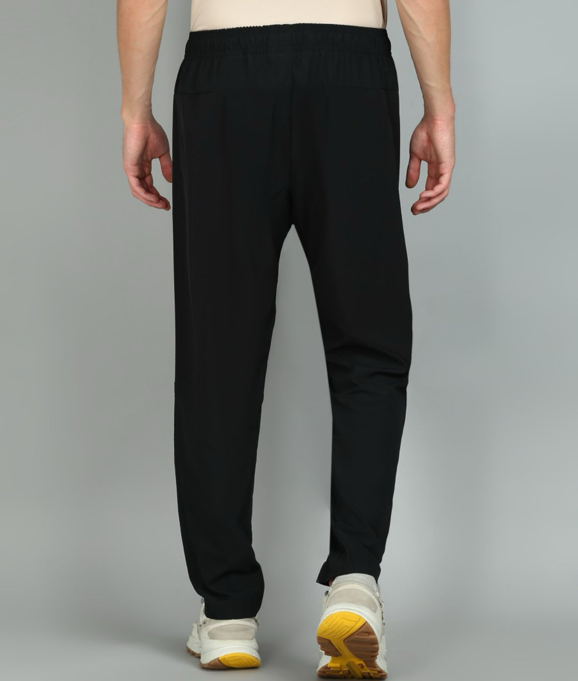 Men Solid Black Track Pants-ip2679