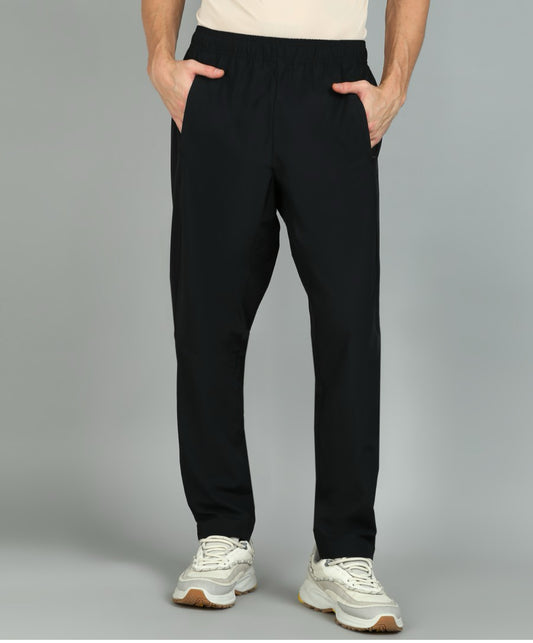 Men Solid Black Track Pants-ip2679