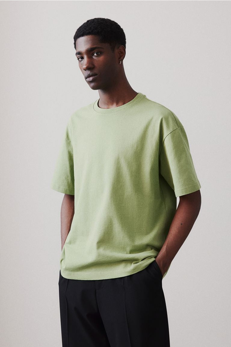 Loose Fit T-shirt -Green -0608945120